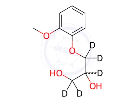 Chemical structure of rac Guaifenesin-d5