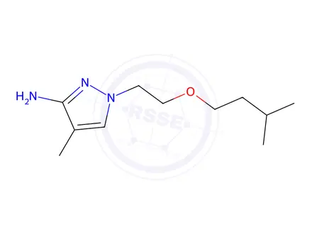 Chemical structure of 1-(2-(Isopentyloxy)ethyl)-4-methyl-1h-pyrazol-3-amine