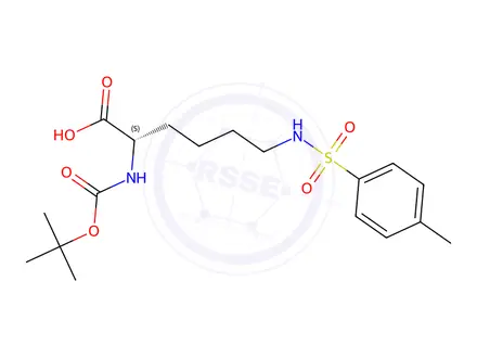 Chemical structure of BOC-LYS(TOS)-OH DCHA