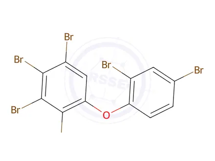 Chemical structure of 2,2',3,4,4',5-Hexabromodiphenyl ether