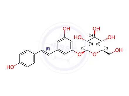 Chemical structure of (E)-Polydatin
