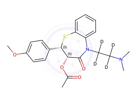 Chemical structure of Diltiazem-d4