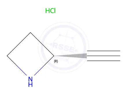 Chemical structure of (2R)-2-ethynylazetidine;hydrochloride