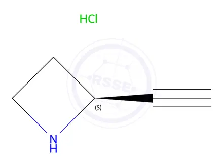 Chemical structure of (2S)-2-ethynylazetidine;hydrochloride
