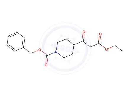 Chemical structure of 4-(2-Ethoxycarbonyl-acetyl)-piperidine-1-carboxylic acid benzyl ester