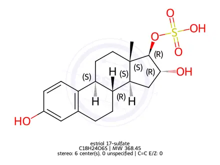 Chemical structure of estriol 17-sulfate