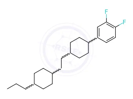 Chemical structure of 1,2-Difluoro-4-[trans-4-[2-(trans-4-propylcyclohexyl)ethyl]cyclohexyl]benzene