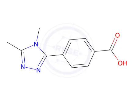 Chemical structure of 4-(dimethyl-4H-1,2,4-triazol-3-yl)benzoic acid
