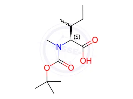 Chemical structure of Boc-n-me-allo-ile-oh