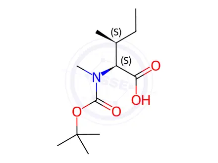 Chemical structure of BOC-N-Methyl-L-isoleucine