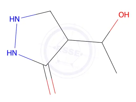 Chemical structure of 3-Pyrazolidinone,4-(1-hydroxyethyl)-(9CI)