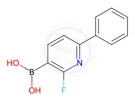 Chemical structure of 2-Fluoro-6-phenylpyridine-3-boronic Acid
