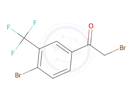 Chemical structure of 2-Bromo-1-(4-bromo-3-(trifluoromethyl)phenyl)ethan-1-one