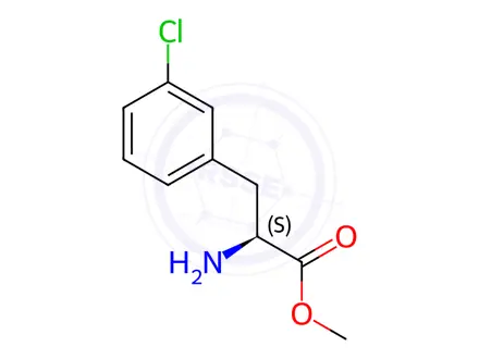 Chemical structure of L-Phenylalanine, 3-chloro-, methyl ester