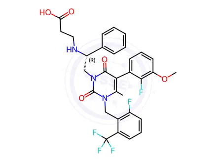 Chemical structure of Elagolix Propanoic Acid Analog