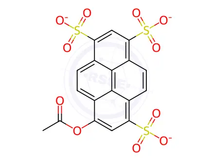 Chemical structure of Sodium 8-Acetoxypyrene-1,3,6-Trisulfonate