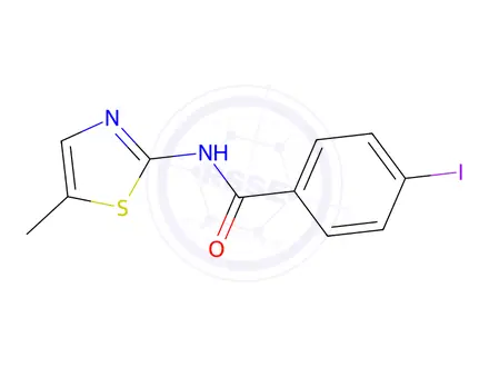 Chemical structure of 4-Iodo-N-(5-methylthiazol-2-yl)benzamide