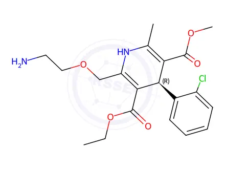 Chemical structure of (R)-Amlodipine
