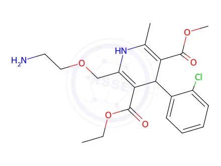 Chemical structure of Amlodipine