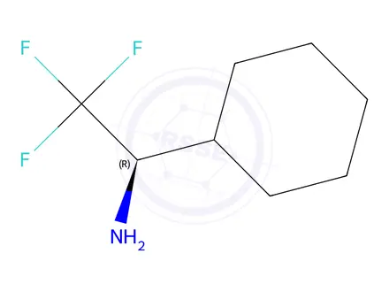 Chemical structure of Cyclohexanemethanamine, α-(trifluoromethyl)-, hydrochloride (1:1), (αR)-