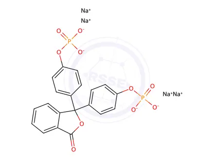 Chemical structure of PHENOLPHTHALEIN DIPHOSPHATE TETRASODIUM SALT