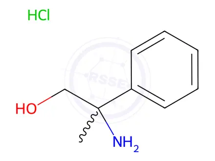 Chemical structure of 2-Amino-2-phenylpropan-1-ol Hydrochloride