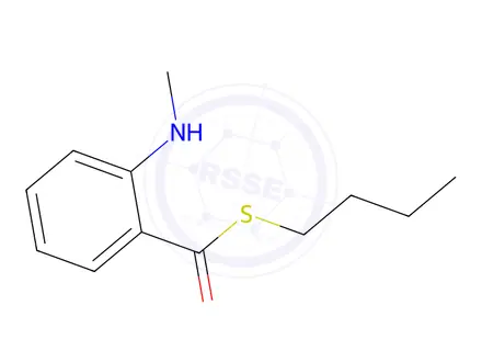 Chemical structure of 2-(Methylamino)benzenethiocarboxylic acid S-butyl ester