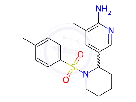 Chemical structure of 3-Methyl-5-(1-tosylpiperidin-2-yl)pyridin-2-amine
