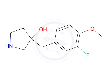 Chemical structure of 3-(3-Fluoro-4-methoxybenzyl)pyrrolidin-3-ol