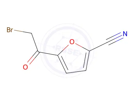 Chemical structure of 2-Furancarbonitrile, 5-(bromoacetyl)-(9CI)
