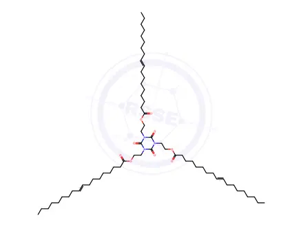 Chemical structure of (2,4,6-Trioxo-1,3,5-triazinane-1,3,5-triyl)tris(ethane-2,1-diyl) tris(octadec-9-enoate)