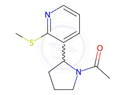 Chemical structure of 1-(2-(2-(Methylthio)pyridin-3-yl)pyrrolidin-1-yl)ethanone