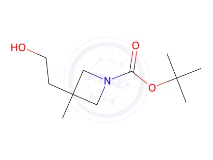 Chemical structure of tert-butyl 3-(2-hydroxyethyl)-3-methyl-azetidine-1-carboxylate