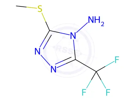 Chemical structure of 3-(methylthio)-5-(trifluoromethyl)-4H-1,2,4-triazol-4-amine