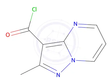 Chemical structure of 2-Methylpyrazolo[1,5-a]pyrimidine-3-carbonyl chloride