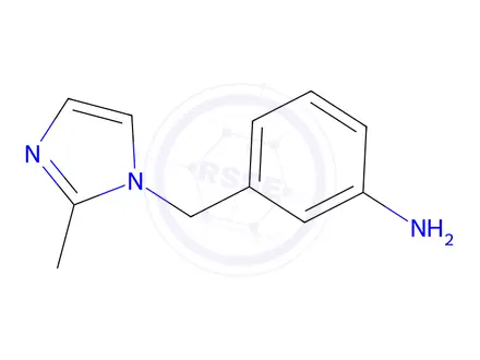 Chemical structure of 3-[(2-Methyl-1H-imidazol-1-yl)methyl]aniline