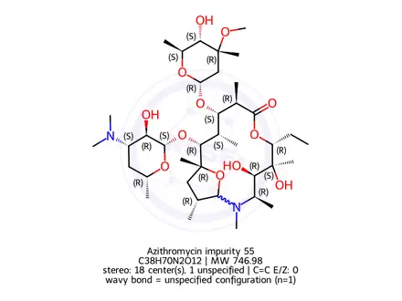Chemical structure of Azithromycin Impurity 55