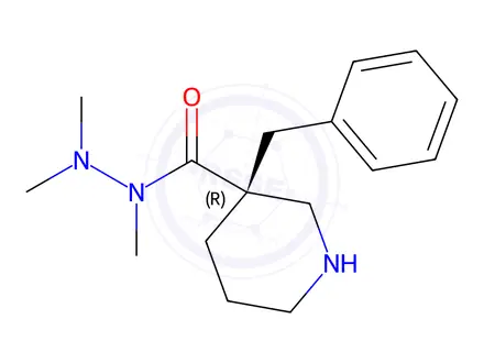 Chemical structure of (3R)-3-Benzyl-N,N',N'-trimethylpiperidine-3-carbohydrazide