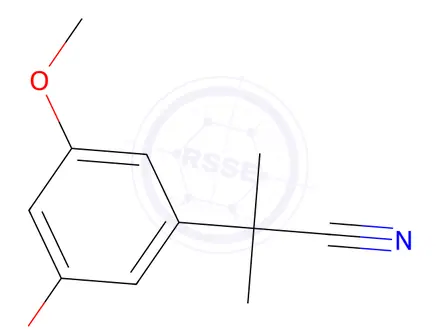 Chemical structure of 2-(3,5-DIMETHOXY-PHENYL)-2-METHYL-PROPIONITRILE