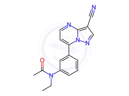 Chemical structure of Zaleplon CIV(Secondary Standards traceble to USP)