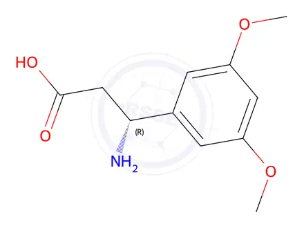 Chemical structure of (R)-3-Amino-3-(3,5-dimethoxyphenyl)propanoic Acid