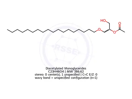 Chemical structure of Diacetylated Monoglycerides
