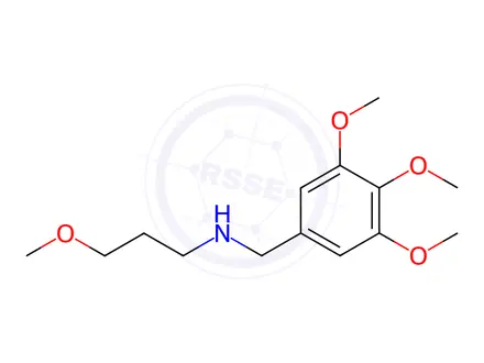 Chemical structure of N-(3-methoxypropyl)-3,4,5-trimethoxybenzylamine