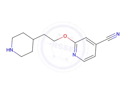 Chemical structure of 2-(2-Piperidin-4-ylethoxy)isonicotinonitrile