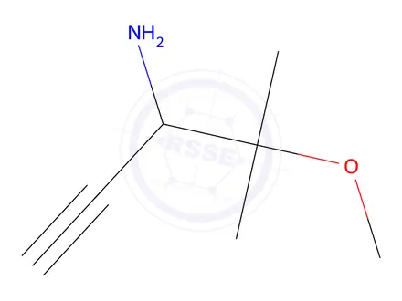 Chemical structure of 4-methoxy-4-methylpent-1-yn-3-amine