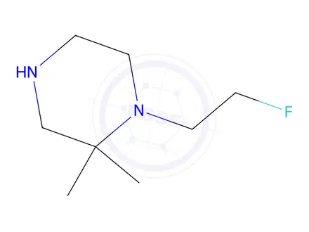 Chemical structure of 1-(2-Fluoroethyl)-2,2-dimethylpiperazine