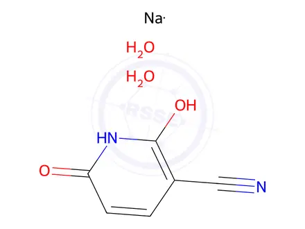 Chemical structure of 6-hydroxy-2-oxo-1H-pyridine-3-carbonitrile;sodium hydride;dihydrate