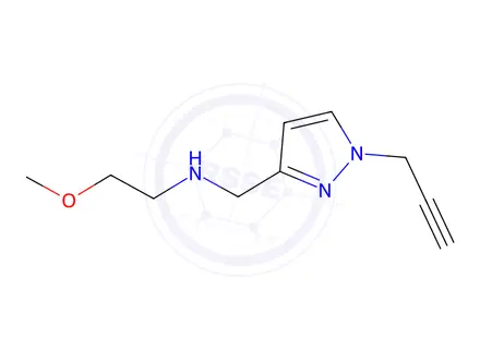 Chemical structure of (2-Methoxyethyl)({[1-(prop-2-yn-1-yl)-1h-pyrazol-3-yl]methyl})amine