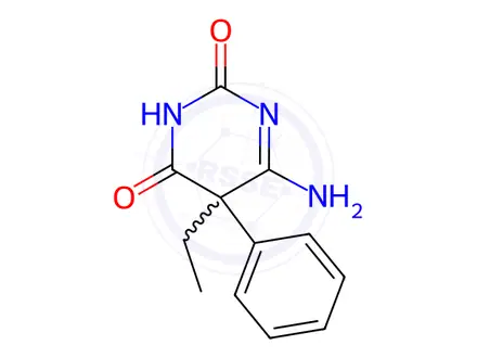 Chemical structure of 6-Amino-5-ethyl-5-phenyl-2,4(3H,5H)-pyrimidinedione