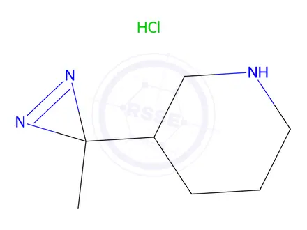 Chemical structure of 3-(3-methyl-3H-diazirin-3-yl)piperidine hydrochloride